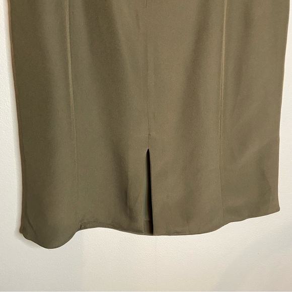 Armani Collezioni Olive Green Mini Dress Sz 12 - Picture 7 of 11